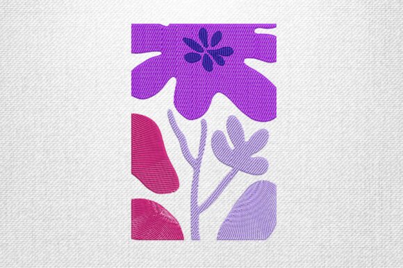 Abstract Purple Floral Embroidery Art Review for Real Projects