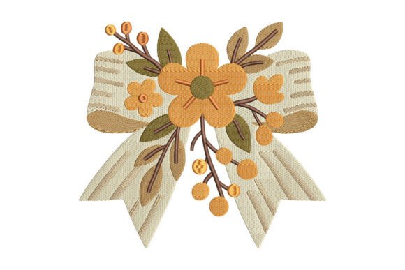 Autumn Floral Bow Embroidery Review for Apparel Projects