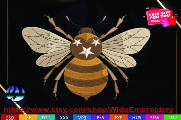 Bee Embroidery Design in 5 Sizes and 10: A Warm Review for Gift Creators