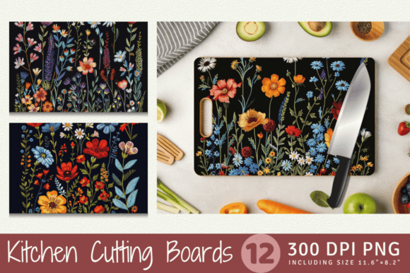 Boho Wildflowers Embroidery Cutting Board Review for Apparel Projects