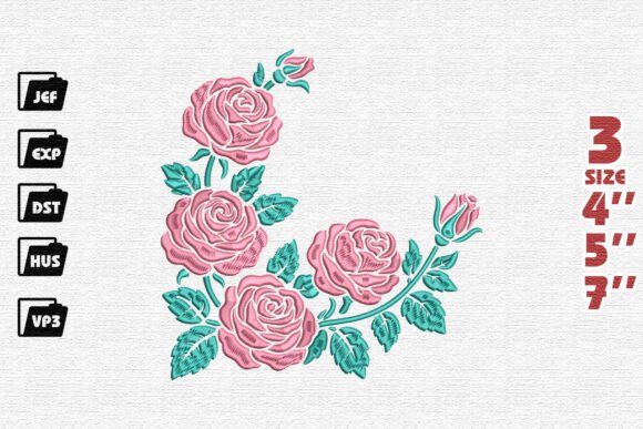 Curved Rose Corner Embroidery Review for Etsy Sellers