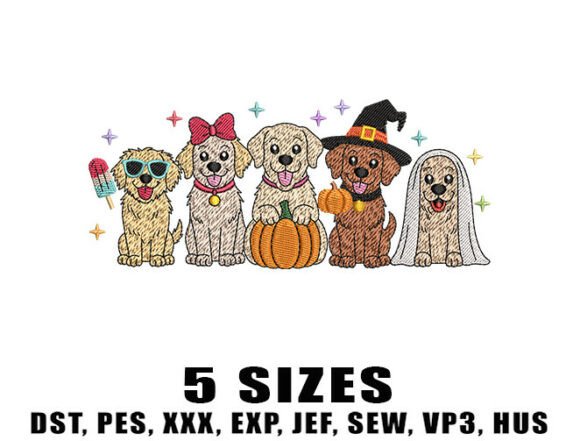 Cute Golden Dog Embroidery Design Review for Business Use