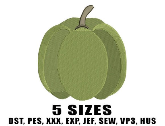 Cute Green Pumpkin Embroidery Design Review for Real Projects