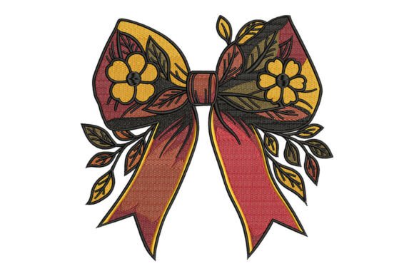 Floral Fall Bow Embroidery Design Review for Real Projects