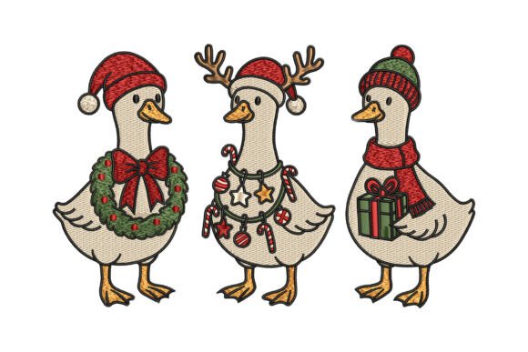 Funny Christmas Goose Embroidery Review for Seasonal Product Use