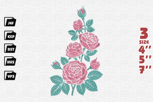 Layered Rose Design Embroidery Review for Craft Fair Success