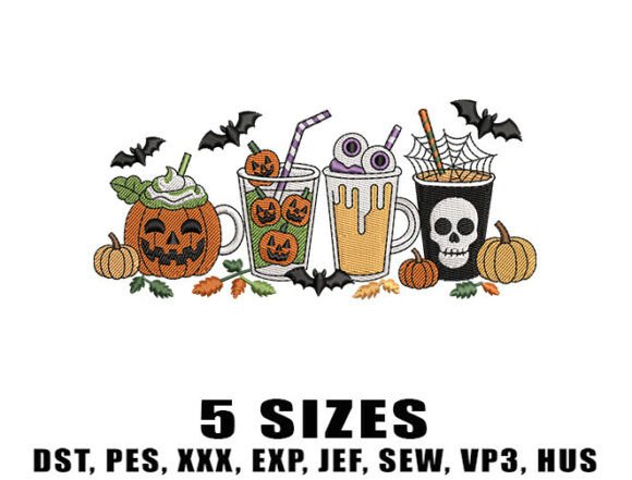 Orange Pumpkin Latte Embroidery Design Review for Handmade Gifts