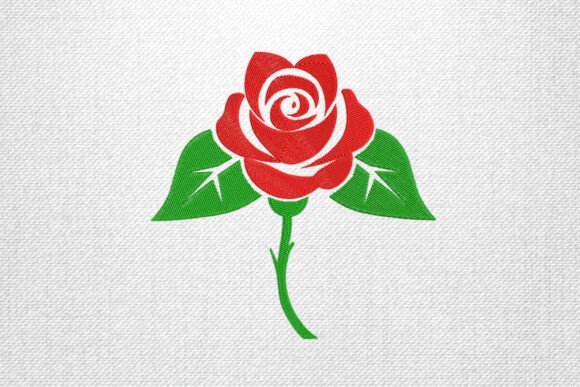 Simple Red Rose Embroidery Design Review for Apparel Projects