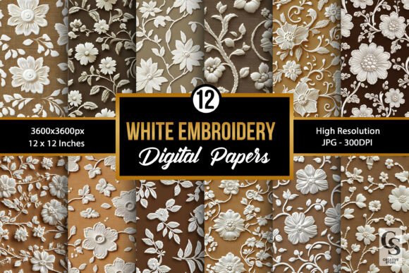 White Needlework Embroidery Floral Paper: A Seasonal Design Review